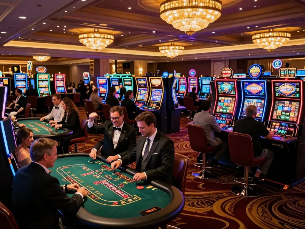 TG88 players enjoying exciting blackjack action on a vibrant casino floor with professional dealers and lively atmosphere.