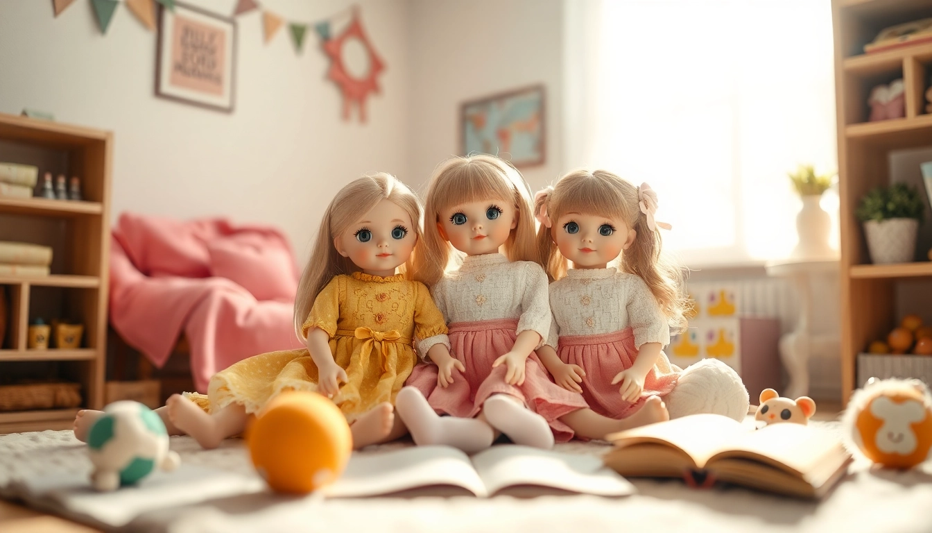 Gestalte inspirierende Gutdolls in einer einladenden Spielzimmerumgebung.