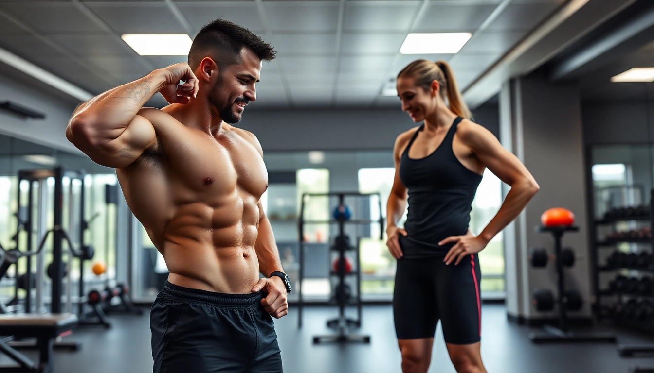 Muskulöser Bodybuilder mit Unique Pharma Steroids für den Muskelzuwachs