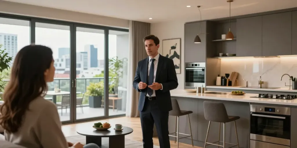 Bester Immobilienmakler Frankfurt präsentiert luxuriöse Wohnung mit modernen Details in Frankfurt.