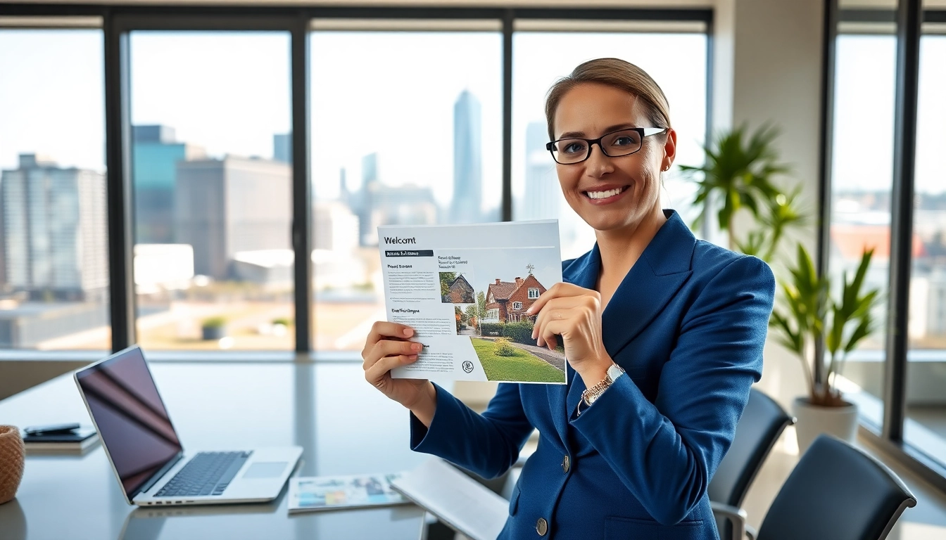 Immobilienmakler Frankfurt Preungesheim zeigt ein modernes Immobilienangebot in einem professionellen Büro.