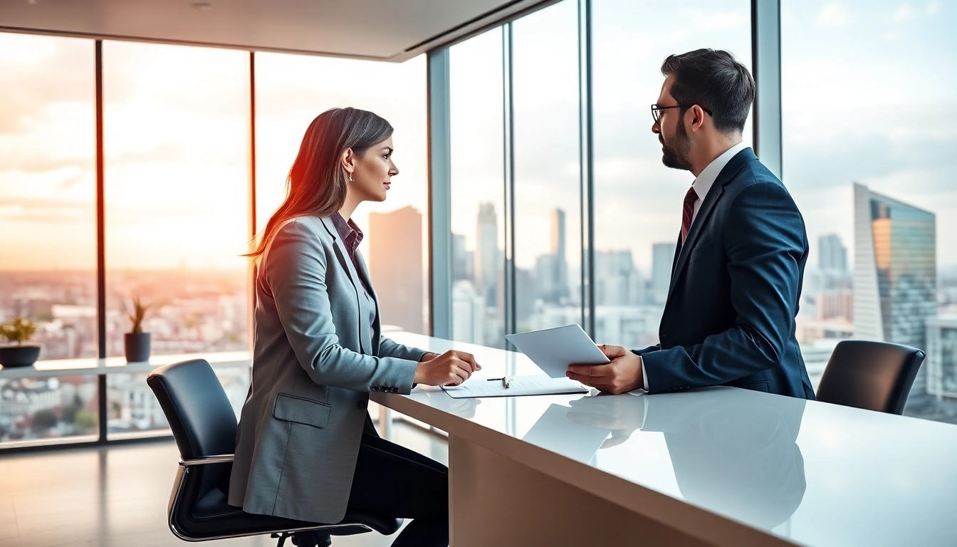 Immobilienmakler Frankfurt Dornbusch zeigt Expertise in einer modernen Umgebung bei der Beratung von Kunden.