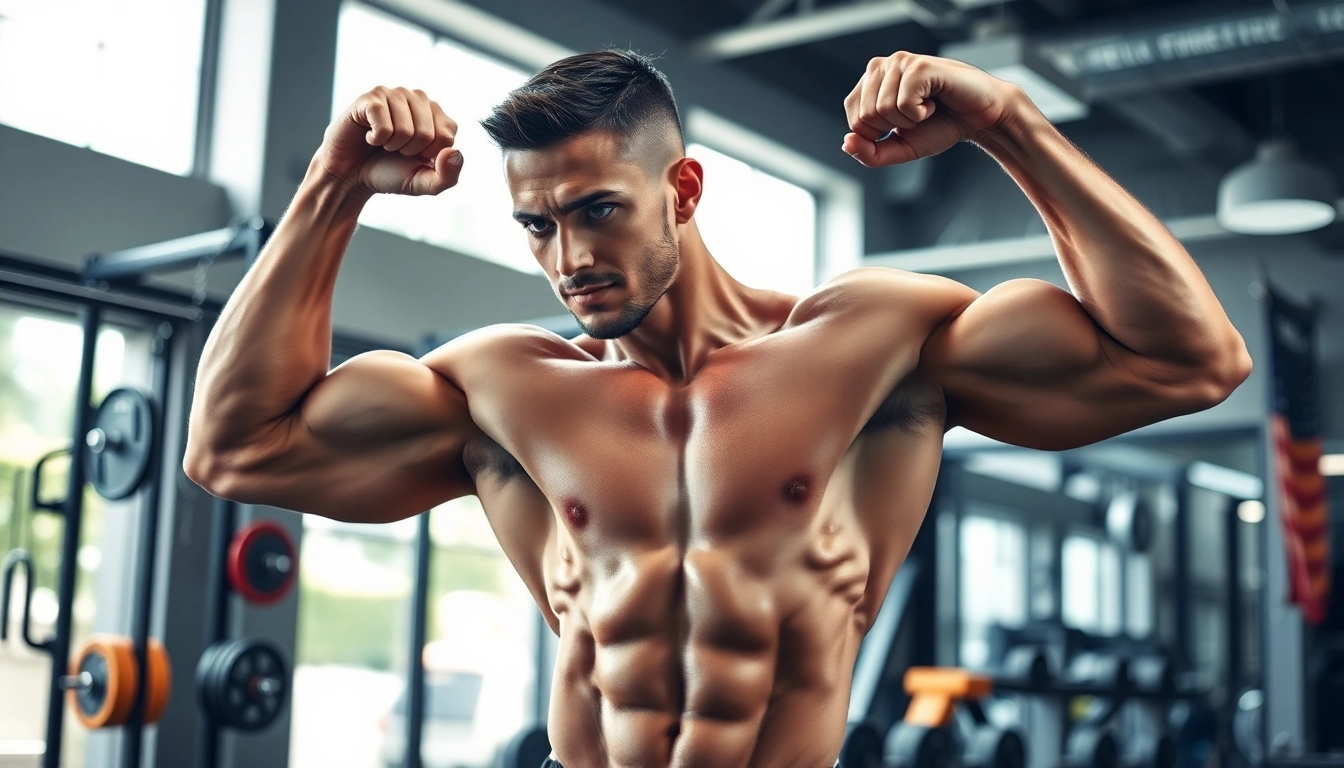 Starkes Training mit Trenobal-E Trenbolone Enathate in einem modernen Fitnessstudio