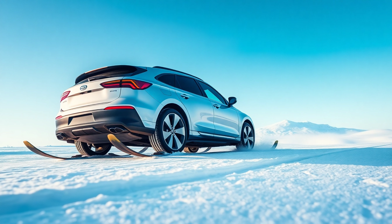 Auto Kufen ermöglichen es Fahrzeugen, mühelos über Schnee zu gleiten.