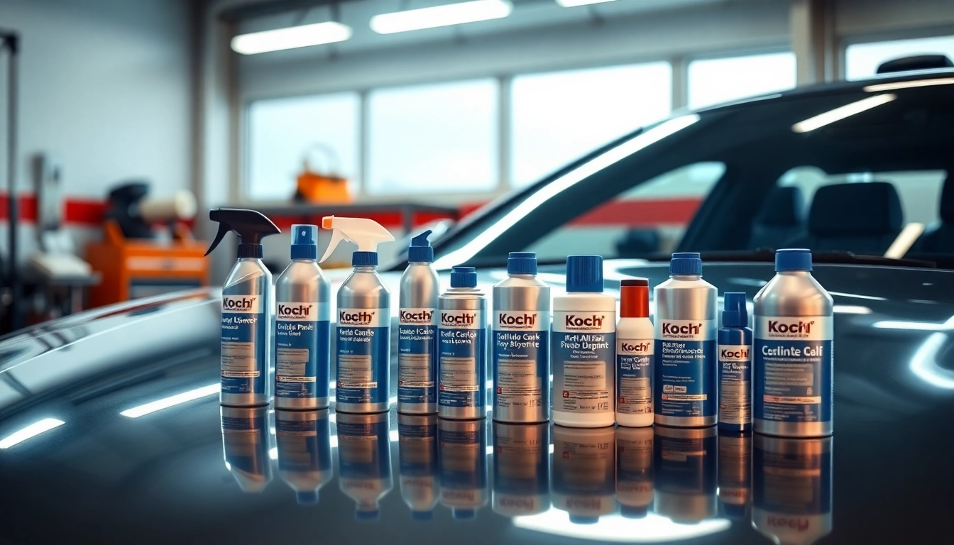 Verwenden von Koch Chemie Produkten zur Fahrzeugpflege in einer professionellen Umgebung.