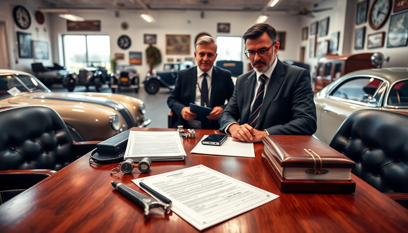 Oldtimer Gutachten Bewertung in einer professionellen Umgebung mit historischem Flair.