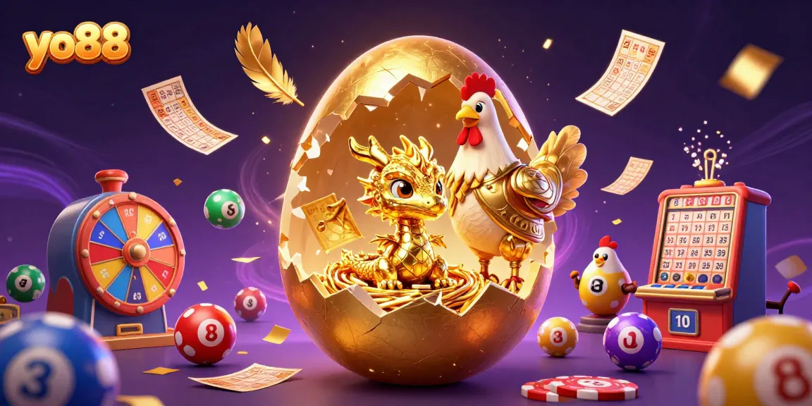 Experience the excitement of yo88 with a scene featuring a golden dragon and casino elements.