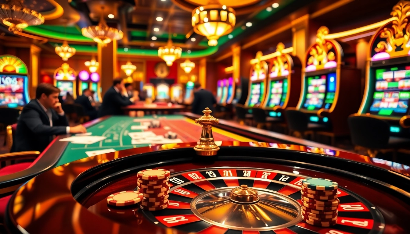 Intense gameplay at VSWIN's luxurious casino table with poker chips and cards.