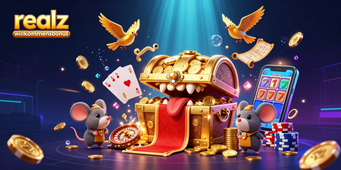 Erlebe den realz Casino Willkommensbonus mit aufregenden Spielautomaten und Gewinnen, um im Spiel durchzustarten.